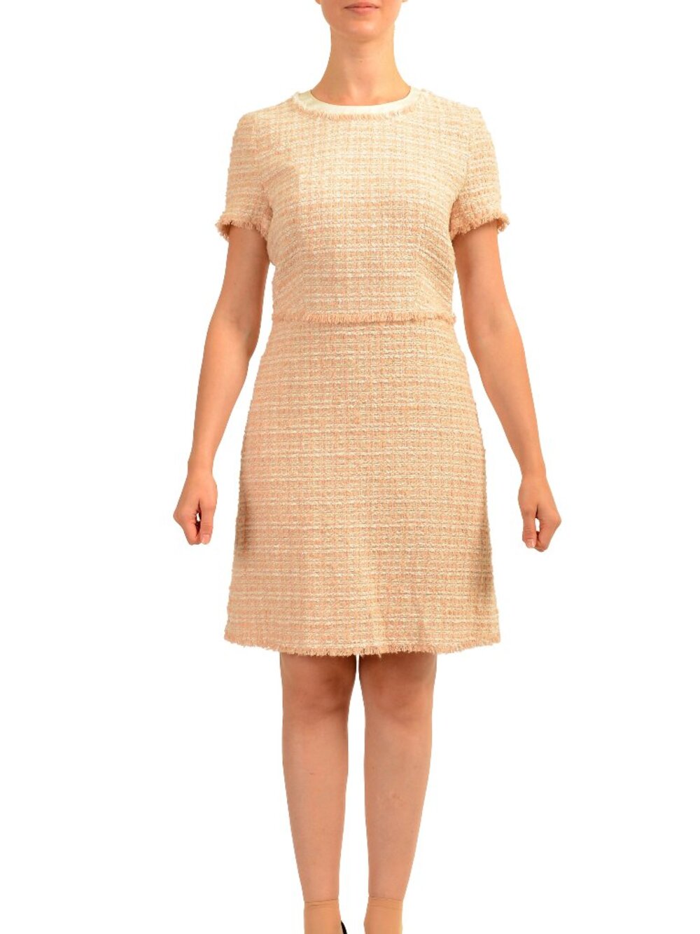 Hugo Boss Women's "Detona" Short Sleeve Crewneck A-Line Dress US 4 IT 40